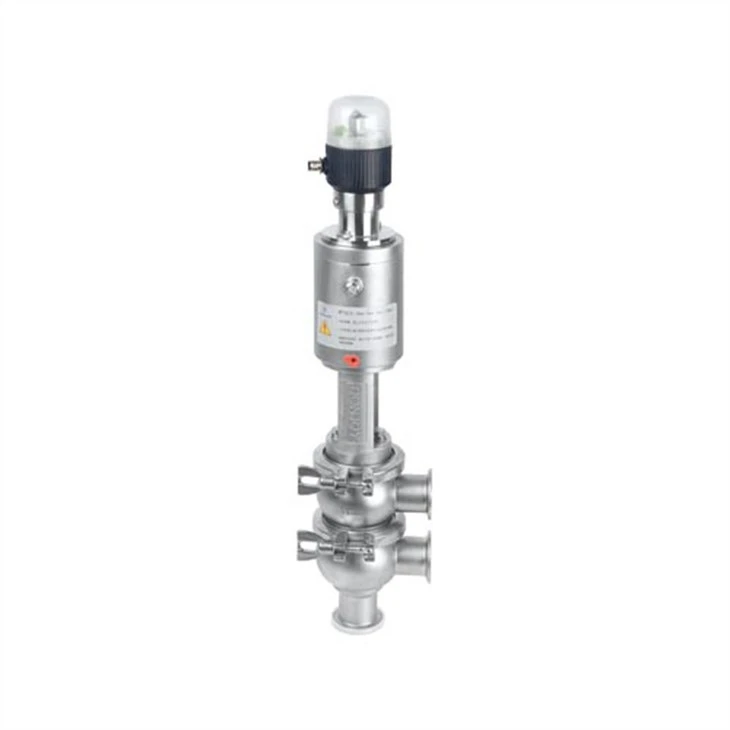 Pneumatic Double Seat Bottom Valve With Control Head